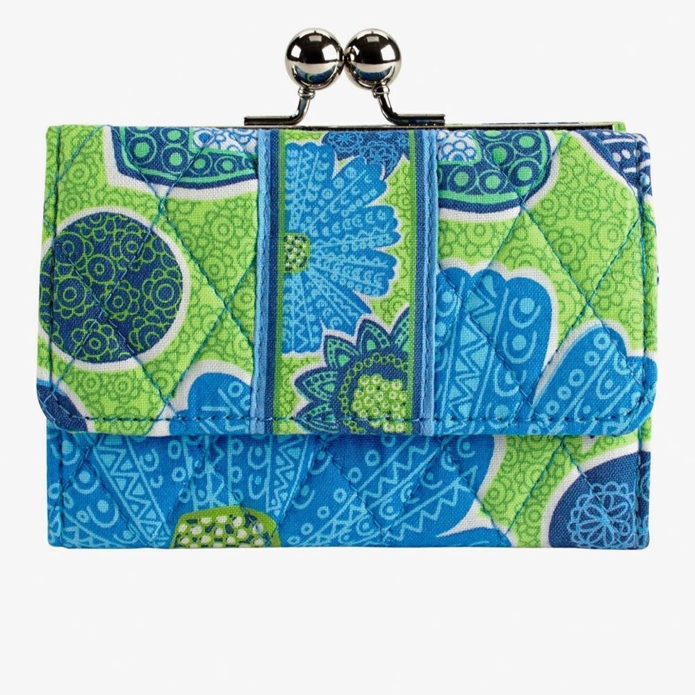 Vera Bradley Small Kisslock Wallet Doodle Daisy